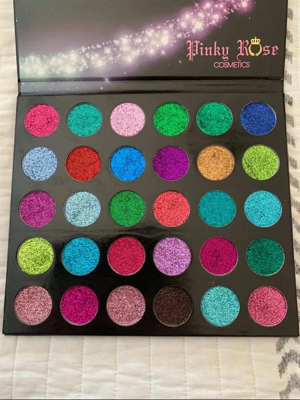 Pink Rose Glitter Eyeshadow Palette